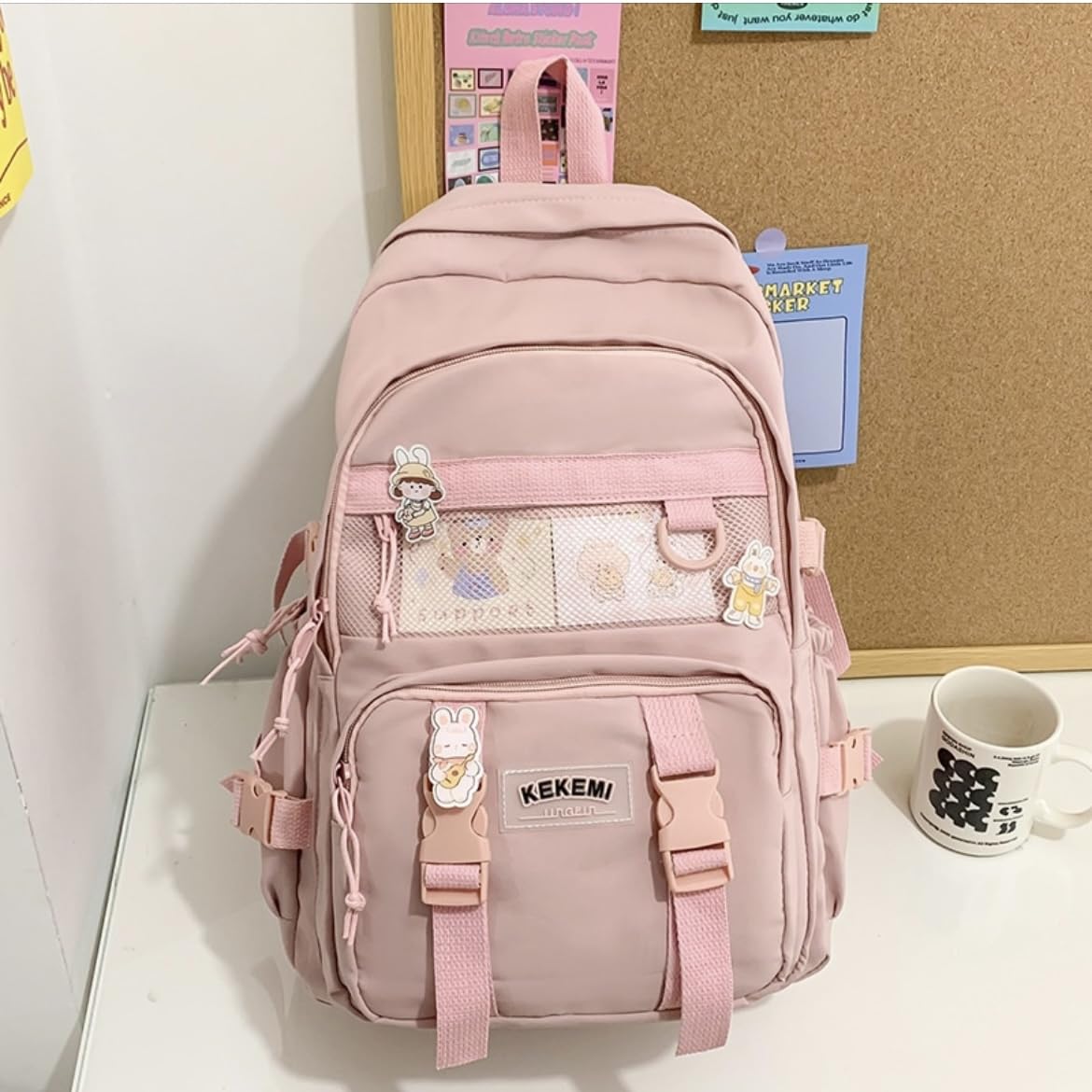 **Stylish Kawaii Girls Backpack - Large Capacity Japanese Aesthetic Laptop Bag for School, College & Travel - Water-Resistant Cute Bookbag for Teens (Multi-Color) - Perfect for Daily Use, Campus Life & Weekend Trips**