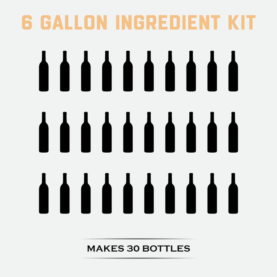 Premium Fontana French Chardonnay Wine Making Kit - 6 Gallon Batch (Makes 30 Bottles) | Complete Ingredients for Home Winemaking | Perfect for Parties, Gifts & Special Occasions