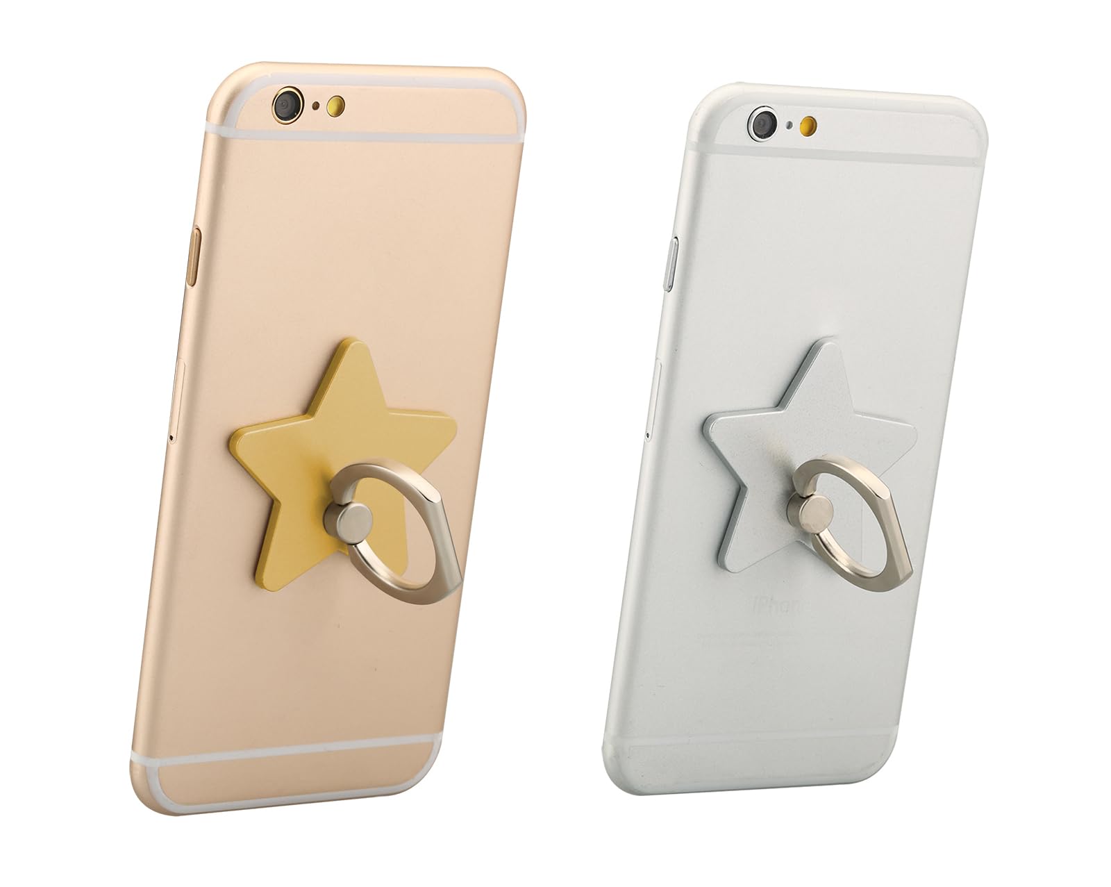 4-Pack Star Phone Ring Holder - 360° Rotating Universal Phone Grip & Kickstand for iPhone, Samsung, Most Smartphones & Tablets (4 Colors) - Perfect for Hands-Free Viewing, Gaming & Video Calls