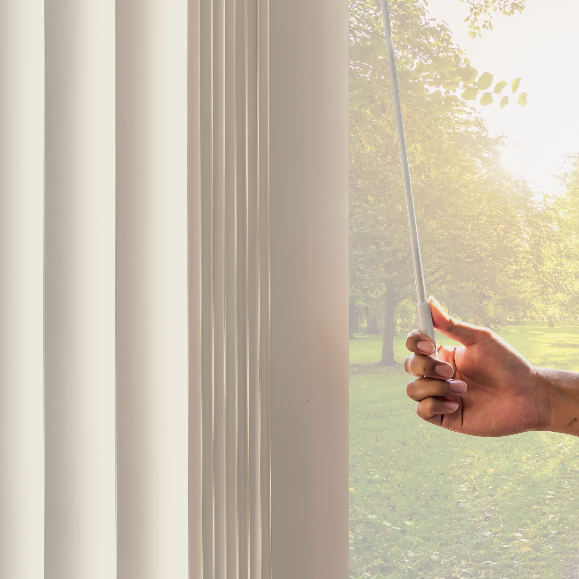 CHICOLOGY Vertical Blinds for Sliding Doors - Blackout Window Shades in Oxford Alabaster (Vinyl) 78