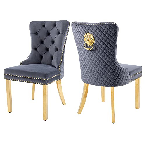 Dark Gray+golden Stainless Steel Legs