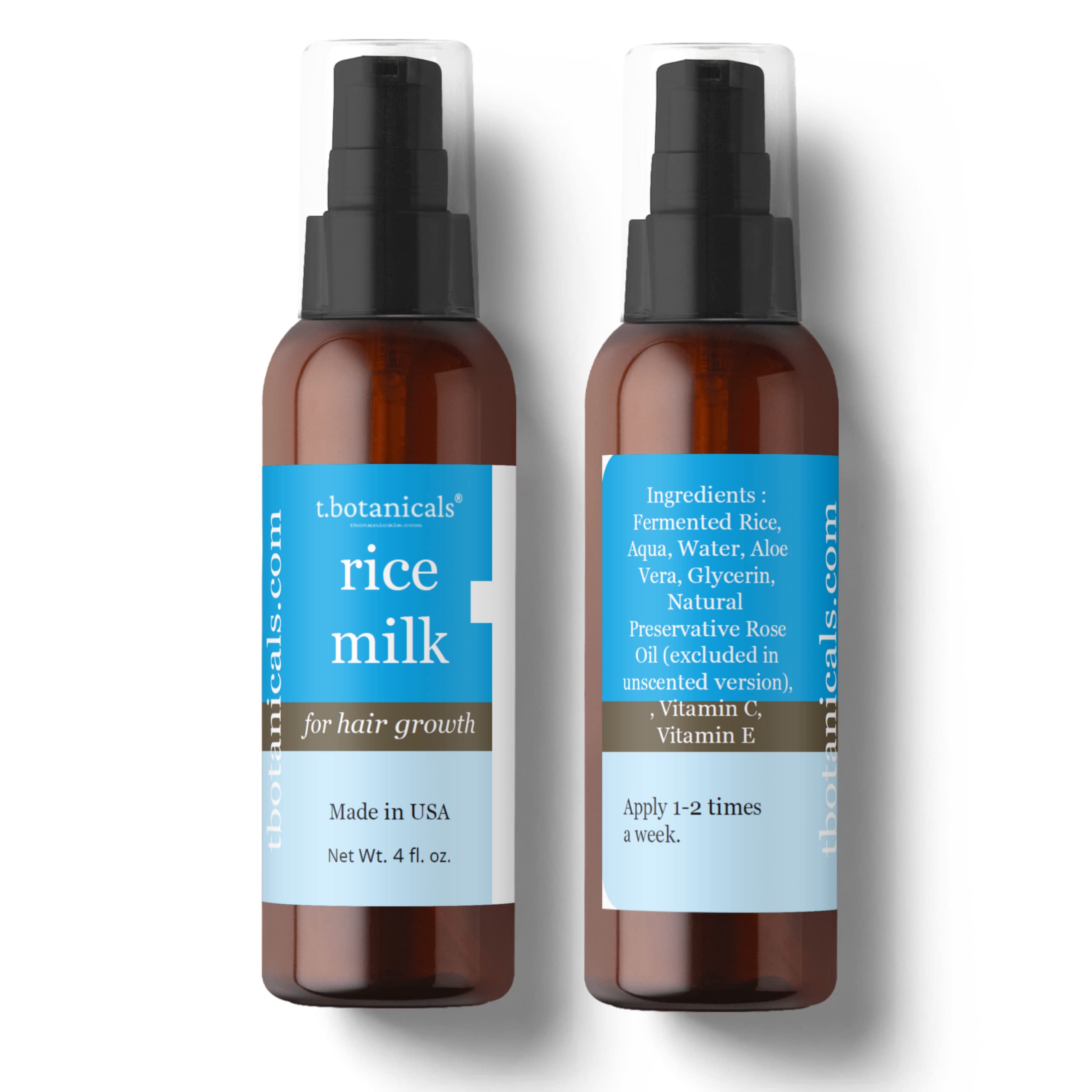 Organic Rice Milk Hair Growth Spray - 16oz Unscented Treatment for Damaged & Weak Hair | Promotes Natural Hair Regrowth | Perfect for Daily Nourishment & Scalp Care at Home or Salon