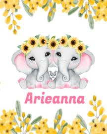 Personalized Elephant Baby Flower1