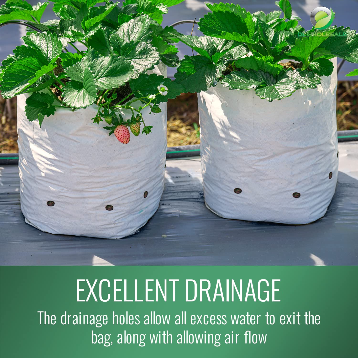**30 Gallon Grow Bags for Planting - 100 Pack Plastic Nursery Pots for Flowers, Vegetables, Herbs | Ideal for Indoor & Outdoor Gardening, Hydroponics, and Urban Farming**