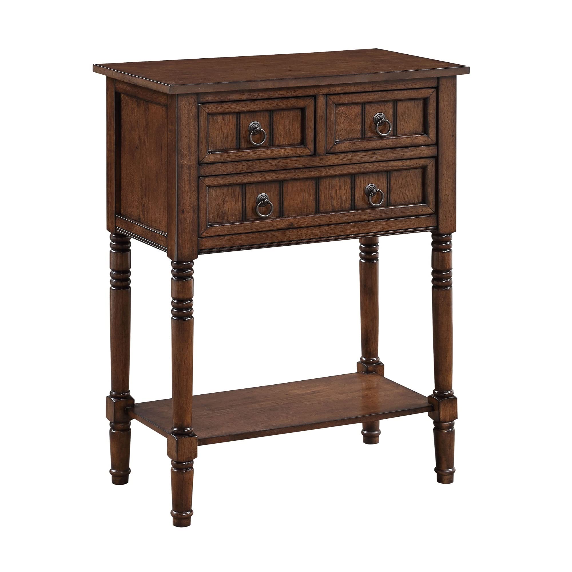 Ergode Kendra 3-Drawer Console Table with Open Shelf - Modern Entryway Hallway Furniture for Living Room, Bedroom & Foyer Organization
