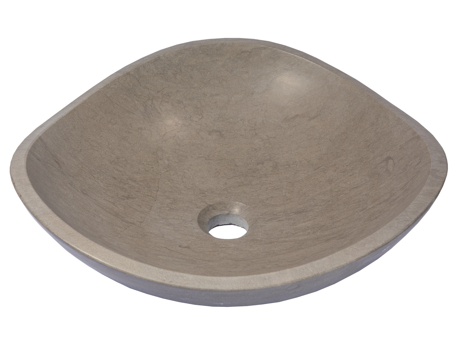 Modern Molly Grey Marble Freeform Vessel Sink - Handcrafted Bathroom Vanity Sink for Contemporary & Luxury Home Decor | Perfect for Spa, Master Bath, Powder Room & Hotel Renovations
