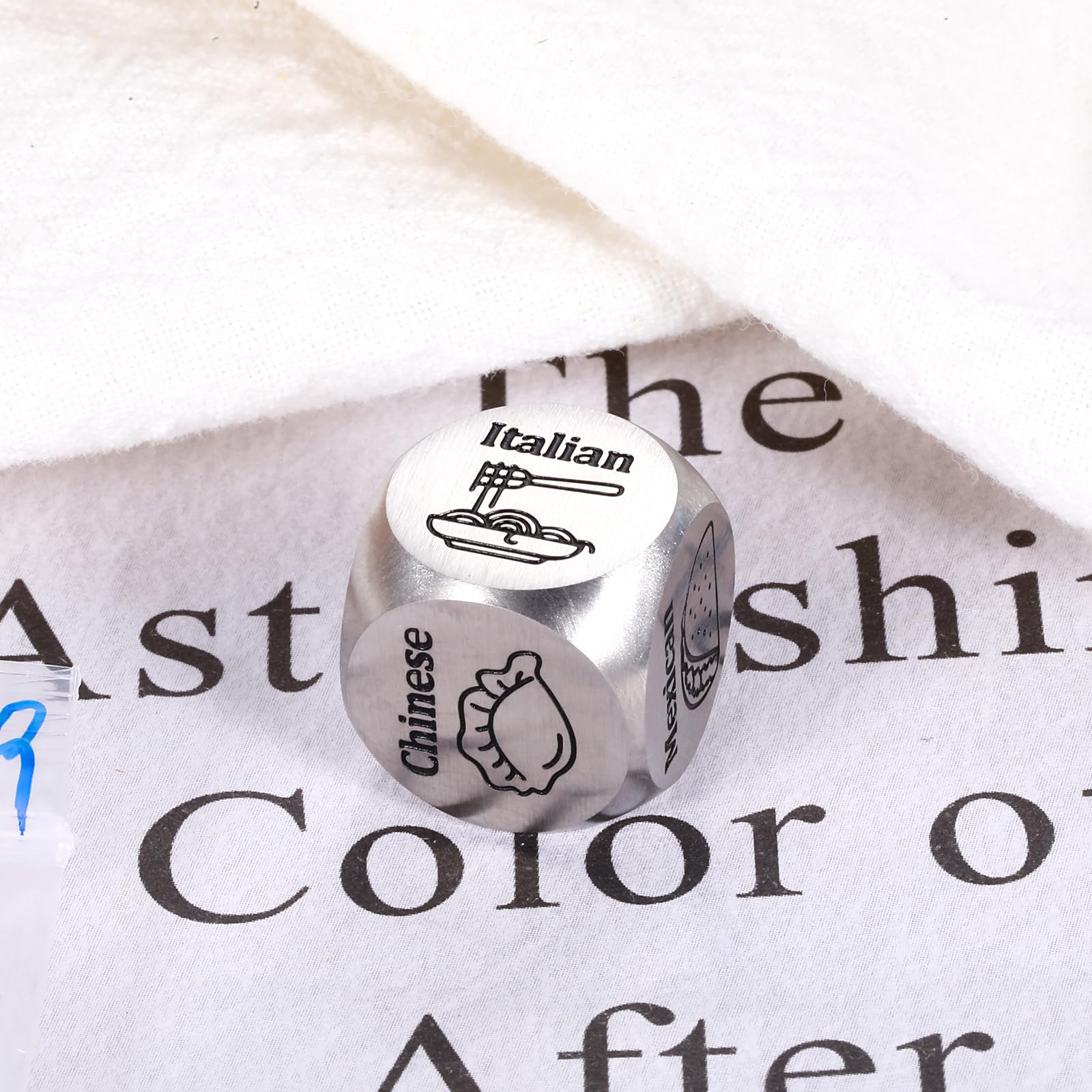 Food Decision Dice - Fun Couples Gift for Valentine's Day, Anniversary & Weddings | Romantic Dinner Dice Game for Him/Her, Husband/Wife, Boyfriend/Girlfriend | Perfect for Date Nights & Relationship Building