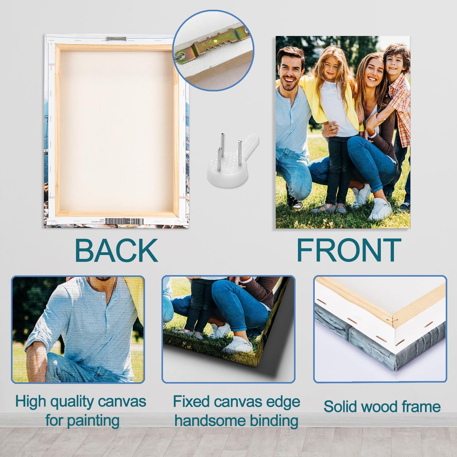 Custom Framed Canvas Prints - Personalized Photo to Canvas Wall Art for Home Decor | Unique Holiday & Housewarming Gifts | Perfect for Living Room, Bedroom & Office Decorations
