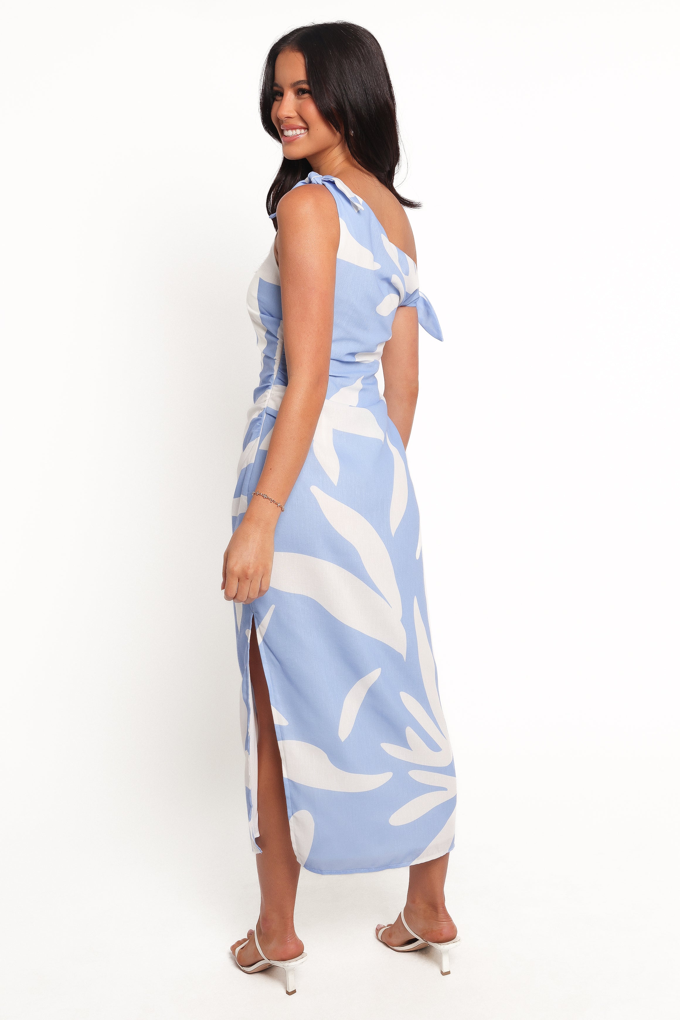 Delani Midi Dress - Blue Floral Print Summer Dress for Women | Casual & Beach Wear | Perfect for Outdoor Parties & Vacations