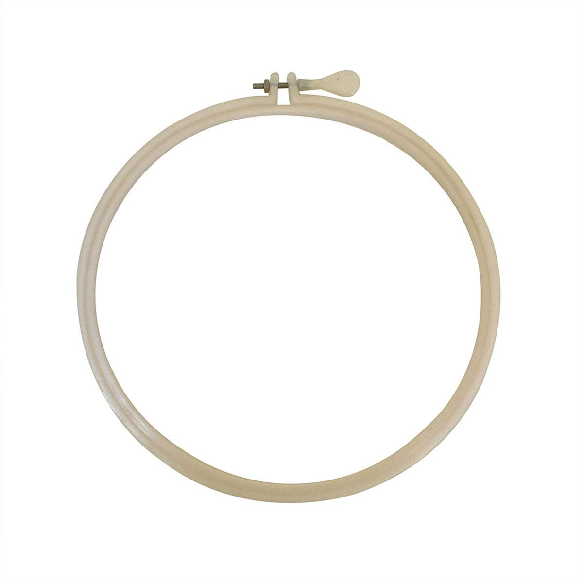 Premium Round Embroidery Hoop Frame - 8.6 Inch White Craft Ring for Embroidery, Cross Stitch & Needlework - Perfect for DIY Projects, Home Decor & Gift Making