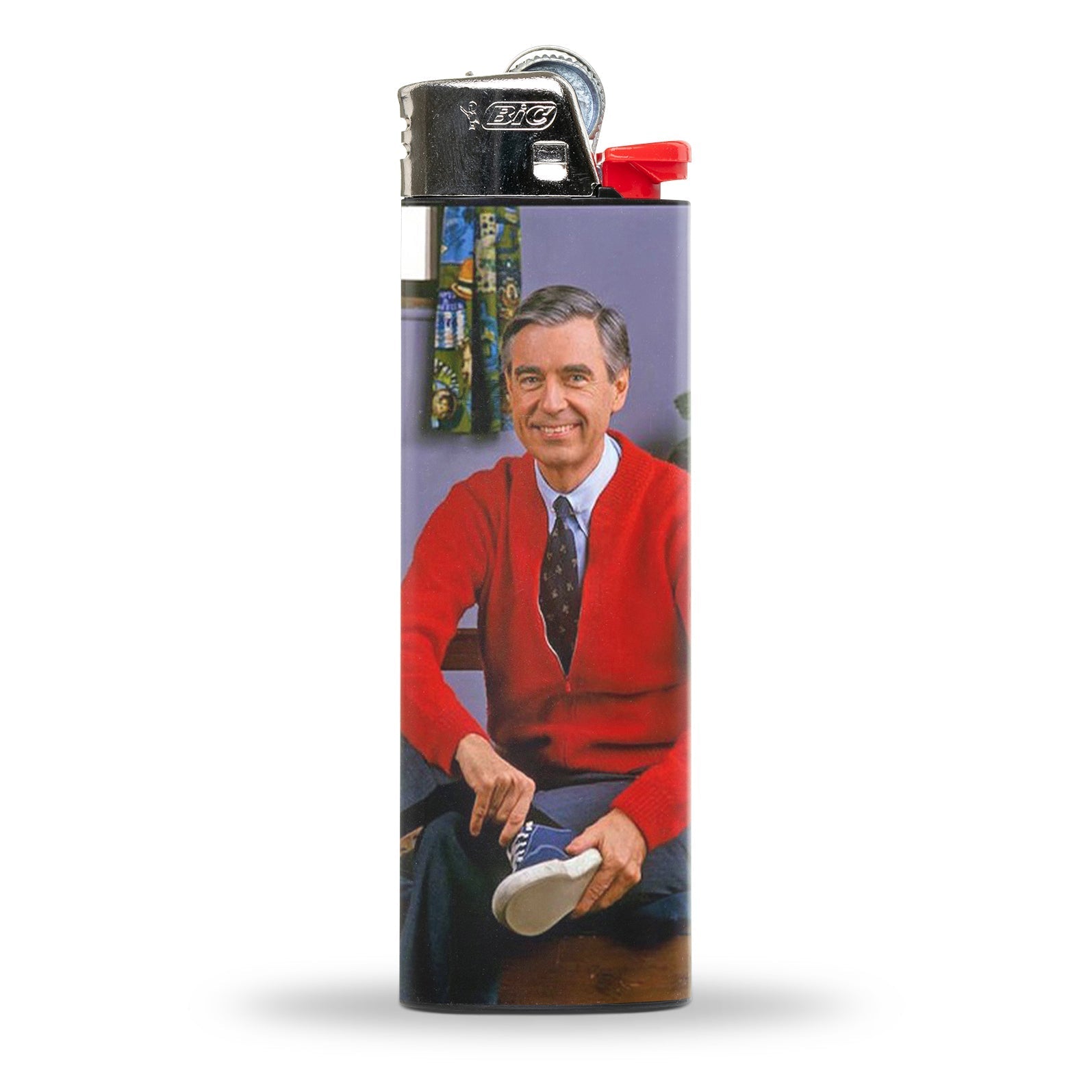 Mr. Rogers Lighter - Premium Windproof Butane Lighter for Cigarettes, Candles & Outdoor Use | Durable Metal Design for Camping, BBQ & Everyday Carry