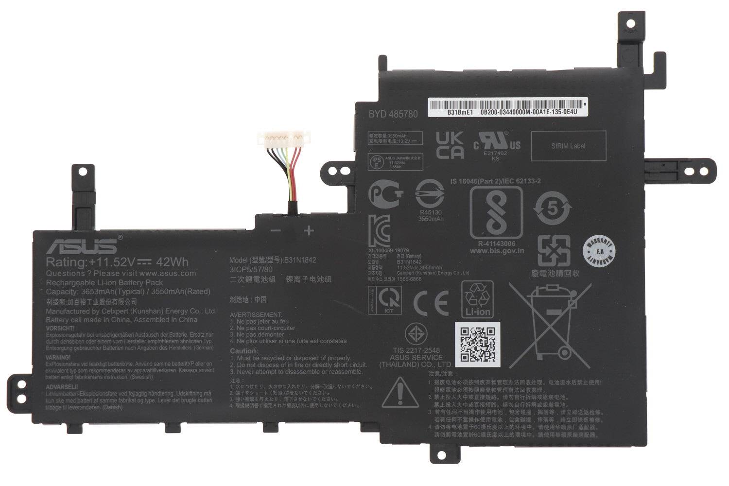 Original ASUS VivoBook 0B200 03440000 B31N1842 Replacement Battery 42WH - Compatible with ASUS VivoBook Laptops - Perfect for Work, Travel & Home Use