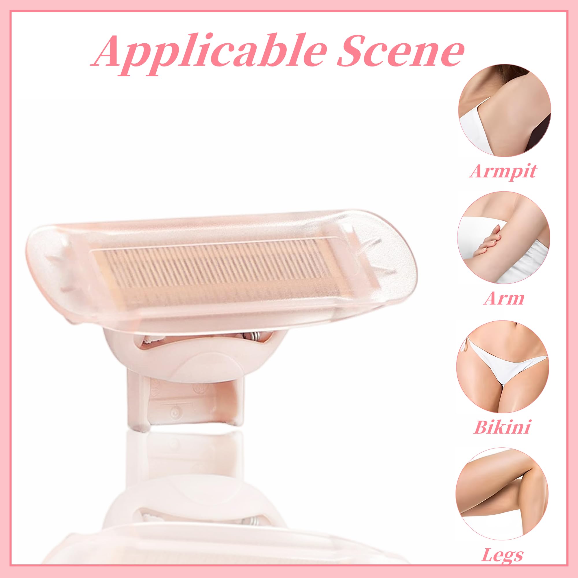 Rose Gold Razor Replacement Heads for Women - 2 Pack, Compatible with Flawless Nu Razor & Finishing Touch Flawless Razor, Hair Remover Replacement Heads with Protective Covers - Perfect for Smooth Legs, Underarms & Bikini Line