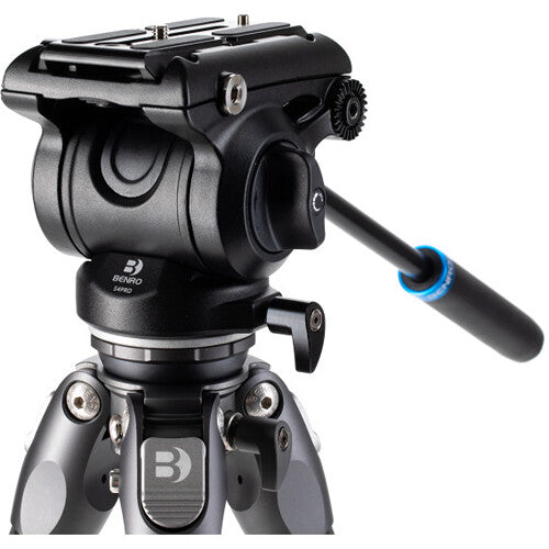 Benro Tortoise Carbon Fiber 3 Series Tripod with S4Pro Video Head - Lightweight Professional Tripod for Photography & Videography - Perfect for Travel, Outdoor Shoots & Studio Work