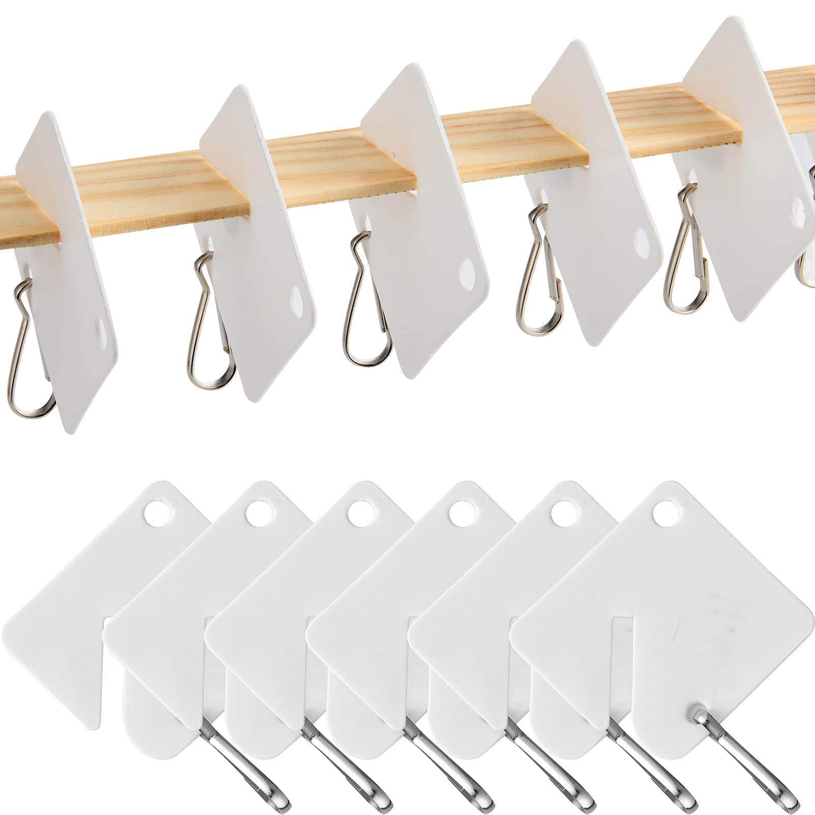 Jetec Plastic Slotted Key Tags - 140 Blank White Hanging Key Tags with Snap Hook Rings for Cabinet, Home & Office Organization | Perfect for Key Identification, Storage Solutions and Labeling Systems