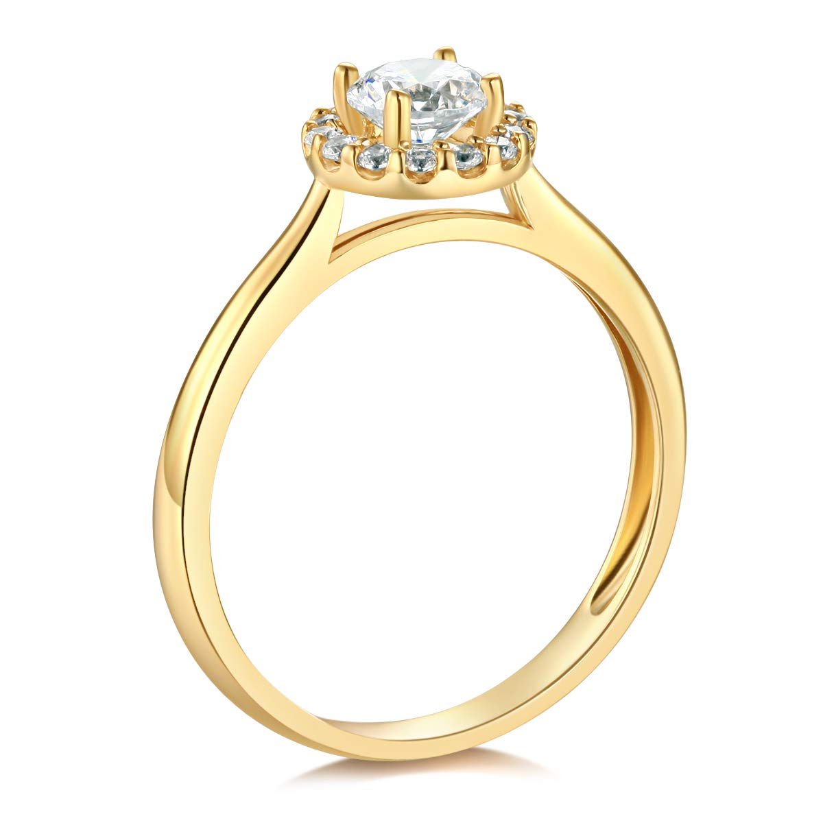 14K Yellow or White Gold Solid Wedding Engagement Ring for Women - Elegant Bridal Jewelry for Proposals, Anniversaries & Special Occasions