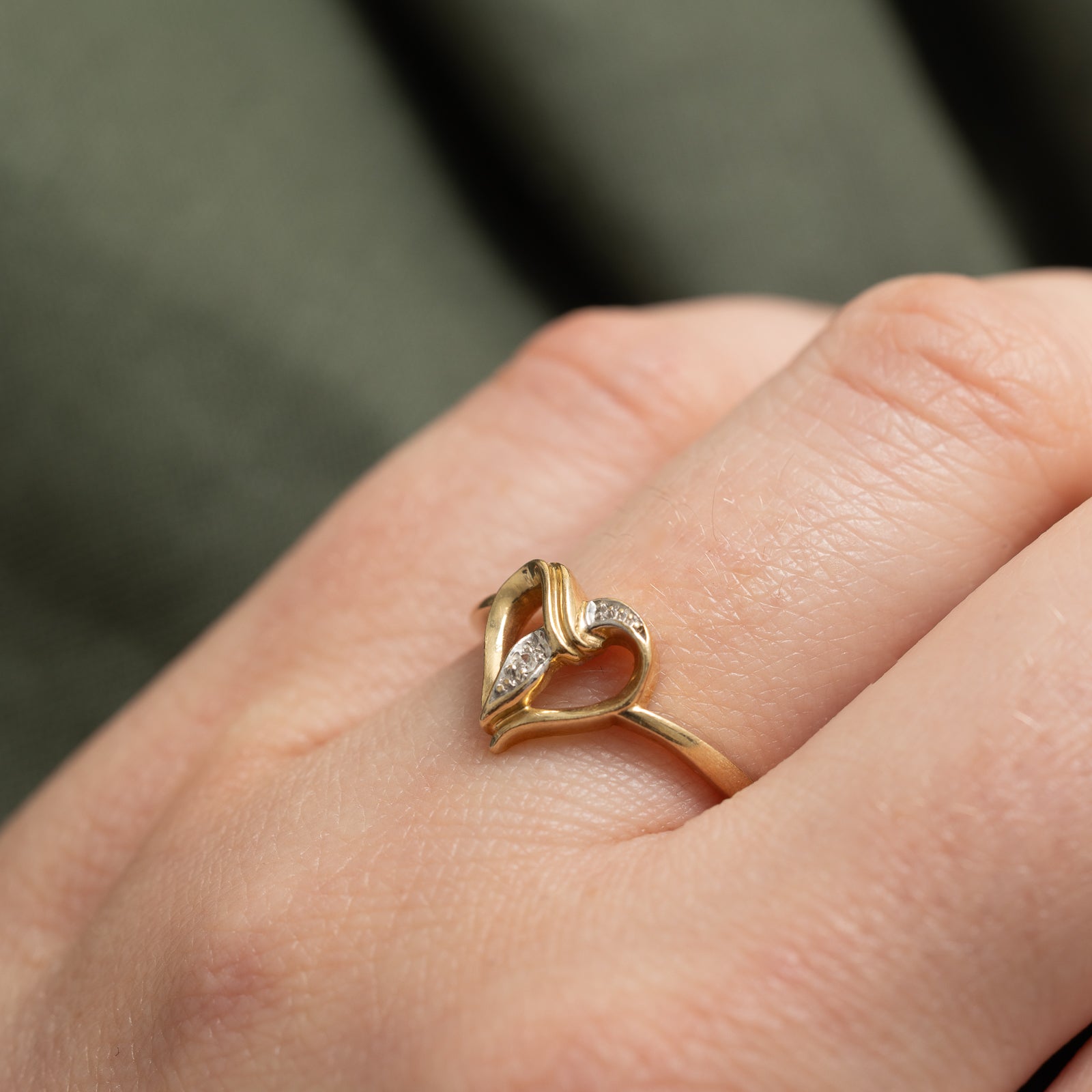 0.005ct Diamond Open Heart Ring - Size 6.75 | Elegant Sterling Silver Jewelry for Women | Perfect Gift for Valentine's Day, Anniversary & Special Occasions