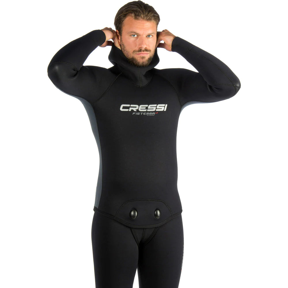 Cressi Fisterra 8mm Wetsuit for Scuba Diving & Spearfishing - Premium Neoprene Diving Suit for Cold Water & Ocean Adventures