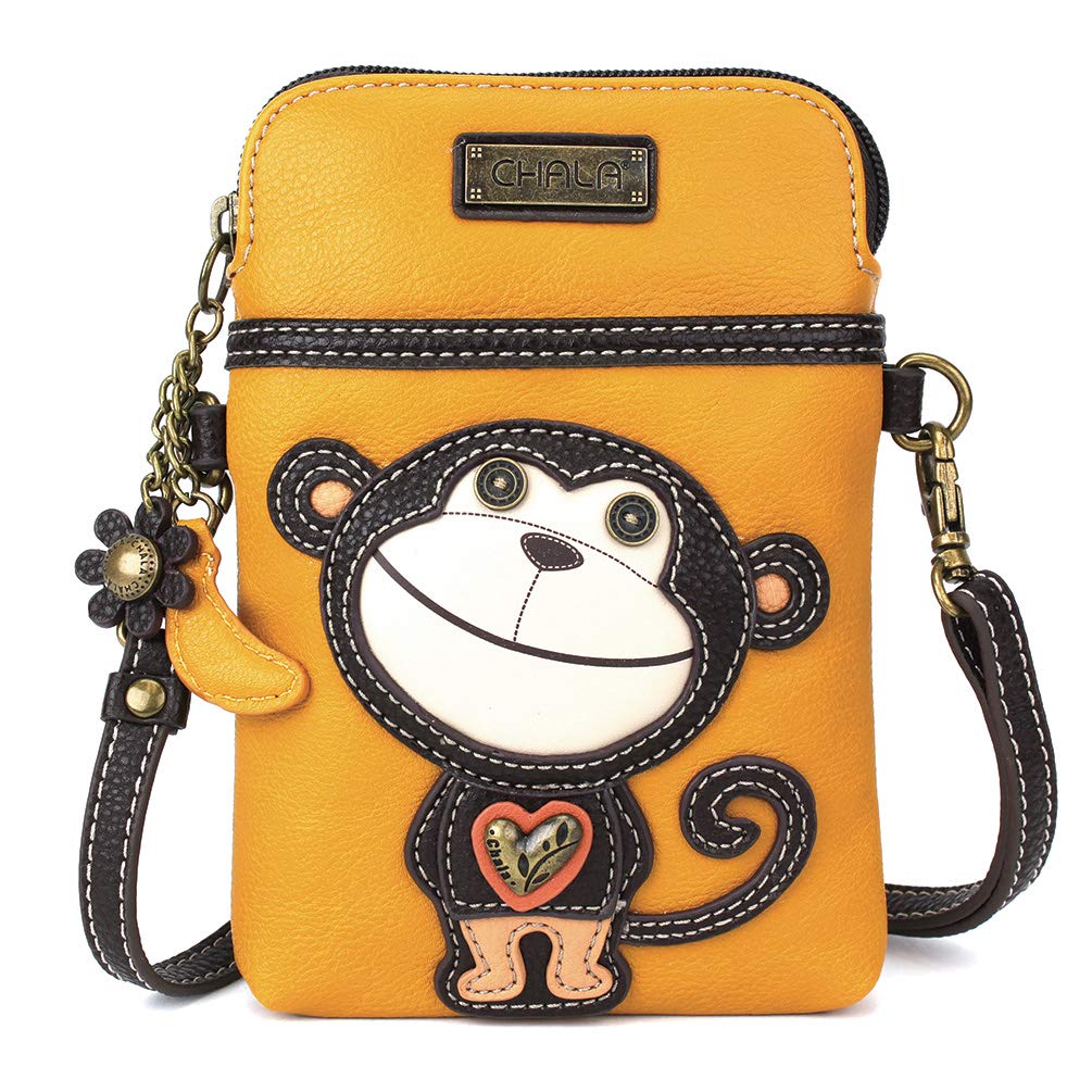 CHALA Women's PU Leather & Canvas Crossbody Phone Purse - Adjustable Strap Multicolor Handbag for Travel, Shopping & Everyday Use