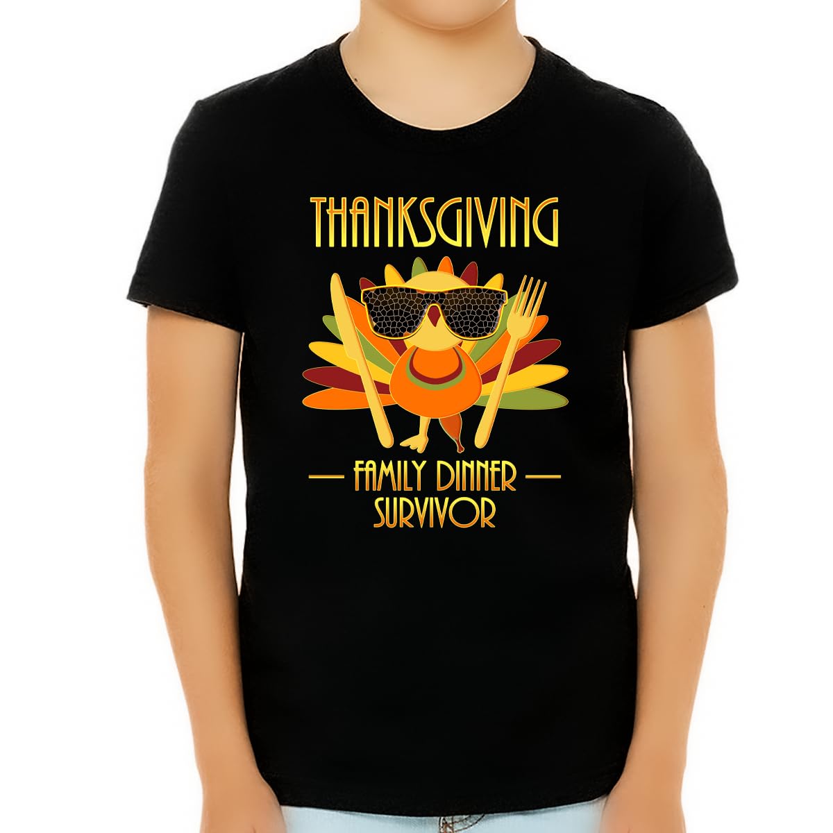 Boys Thanksgiving Turkey Shirts - Fall Holiday Tops for Kids