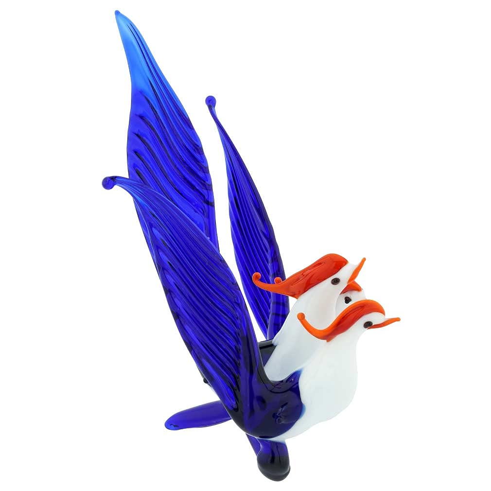 Venetian Murano Glass Pheasant Birds Trio - Handmade Italian Art Glass Decor for Home & Office - Perfect for Gifts, Wedding Decor, and Luxury Interior Design