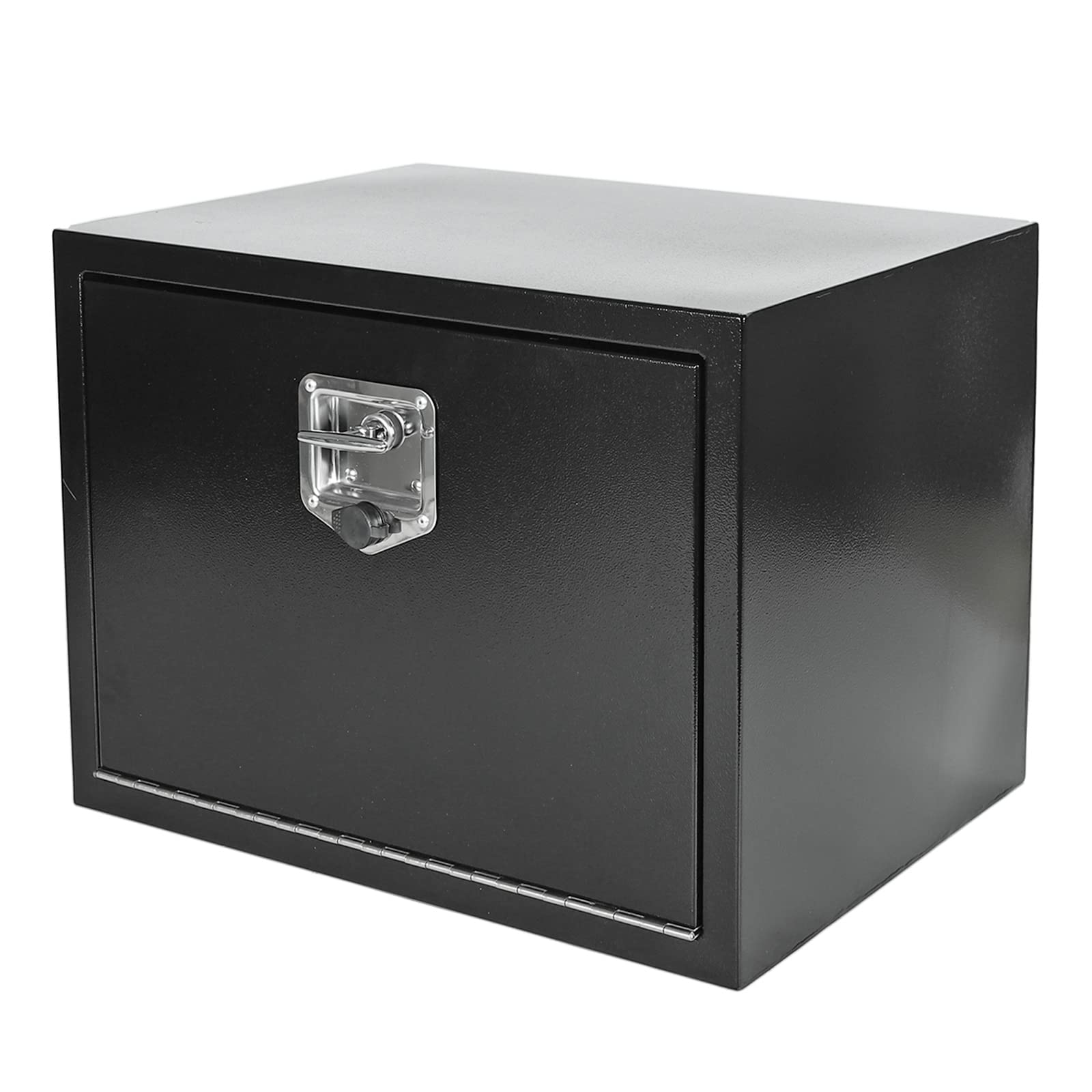 Confote Black Steel Underbody Truck Tool Box with T-Handle Lock - Heavy Duty 24x18x18 Inch Waterproof Storage Organizer for Pickup Trucks, Vans & Work Vehicles - Perfect for Road Trips, Construction Sites & Outdoor Adventures
