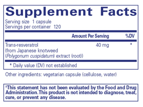 Pure Resveratrol 120 Capsules - High Potency Antioxidant Supplement for Heart Health & Anti-Aging - Supports Cellular Health & Longevity - Perfect for Daily Wellness Routine & Healthy Lifestyle