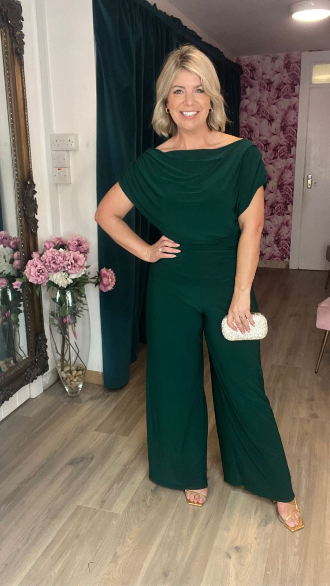 Carbon Jersey Jumpsuit for Women - Eco-Friendly Stretch Fabric, Comfortable & Stylish (Forest Green) - Perfect for Casual Wear, Workouts & Outdoor Activities