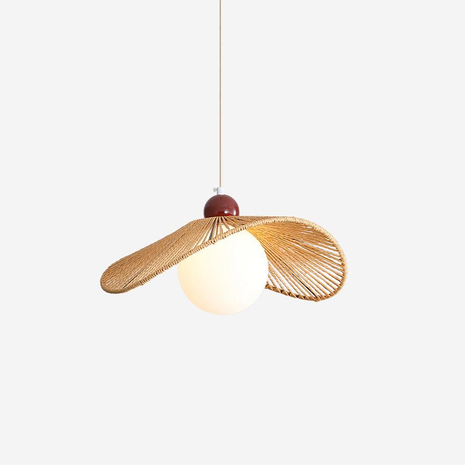 Modern Manila Pendant Lamp - Handwoven Rattan Hanging Light Fixture for Dining Room, Bedroom, or Living Room Decor - Boho Chic Ceiling Lighting for Home & Office