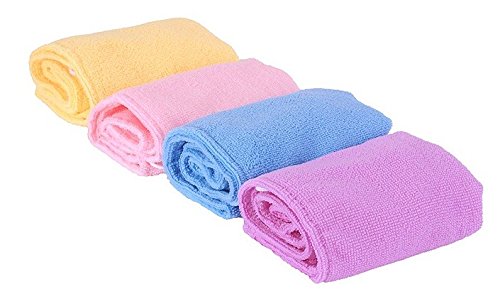 FOK 1 PC Magic Fast Dry Soft Microfiber Hair Towel Wrap Cap - Super Absorbent Hair Turban for Women & Men - Perfect for Post Shower, Swimming, Spa & Salon Use (Random Color)