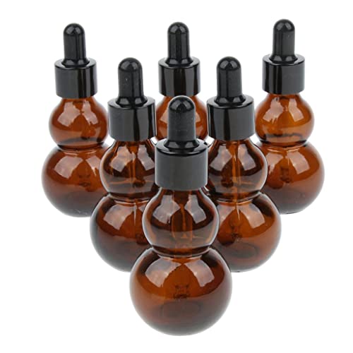 6 Pack 20ml Glass Dropper Bottles for Essential Oils, Makeup, Serums & DIY Beauty - Perfect for Travel, Home Use & Gift Giving
