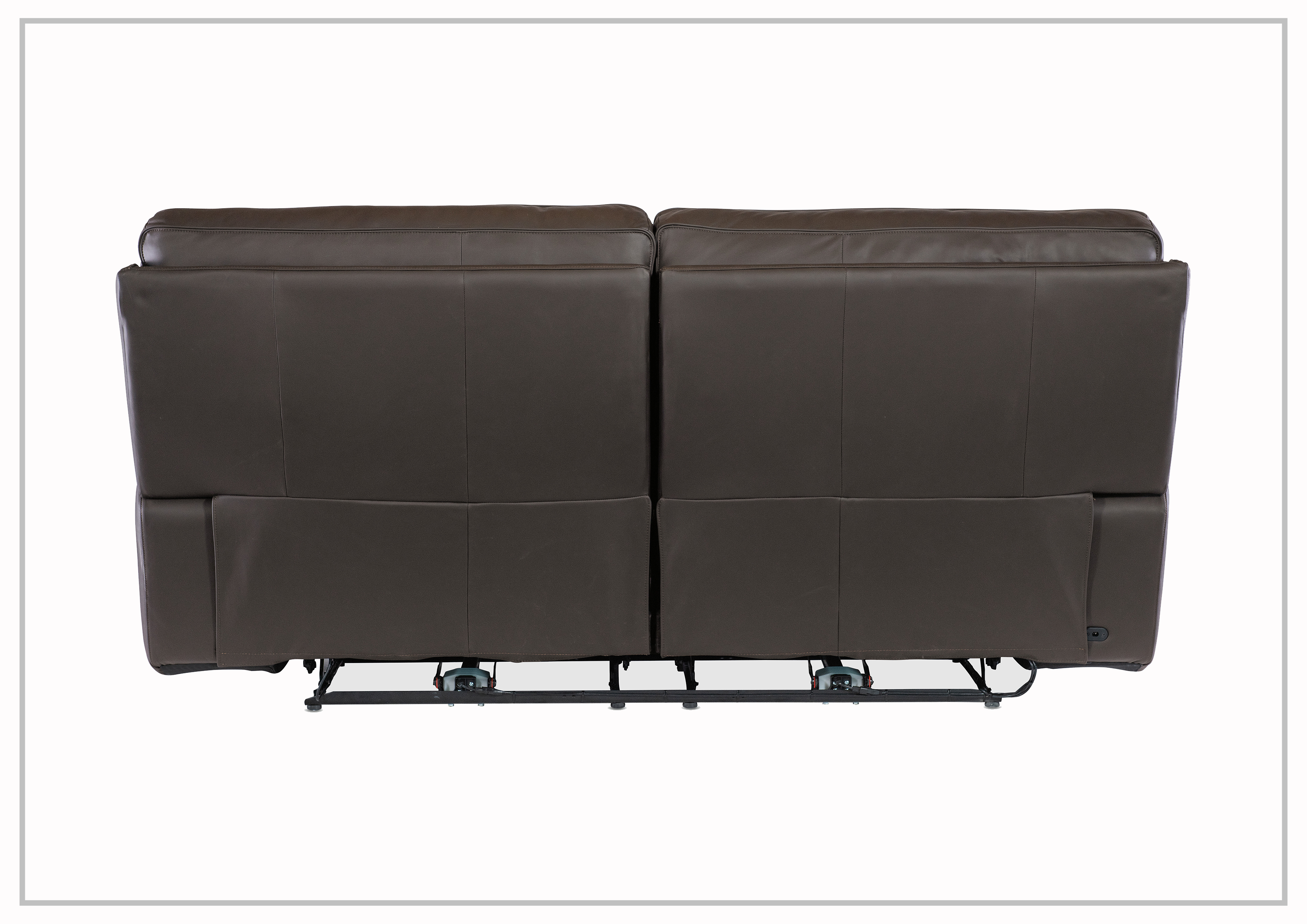 Hooker Furniture Kramer Zero Gravity Power Recliner Sofa - Dark Brown & Light Gray - Adjustable Comfort for Living Room & Home Theater