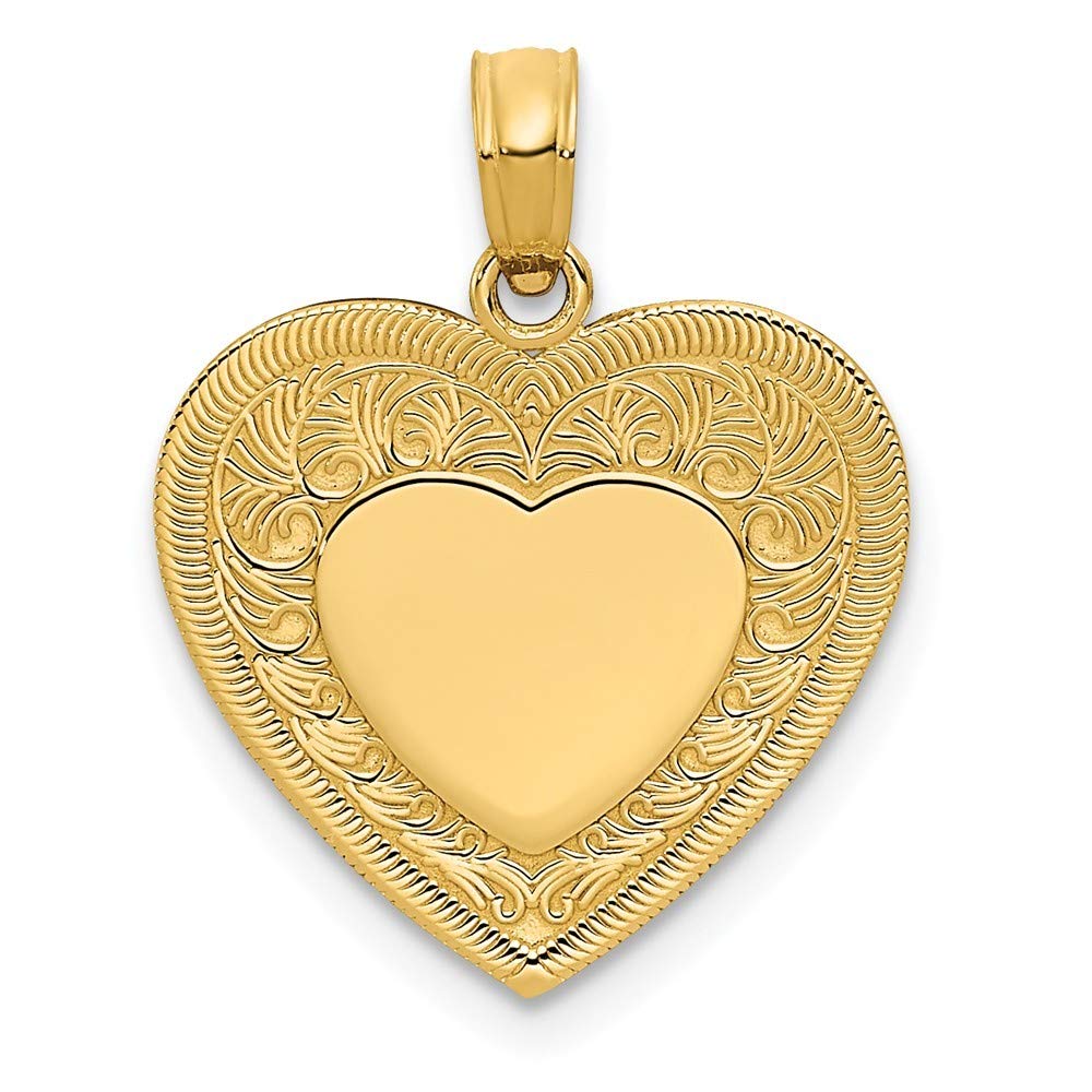 Roy Rose Jewelry 14K Yellow Gold Heart Pendant Necklace for Women - Perfect Gift for Valentine's Day, Anniversary & Birthday | Elegant Layering Piece for Everyday Wear