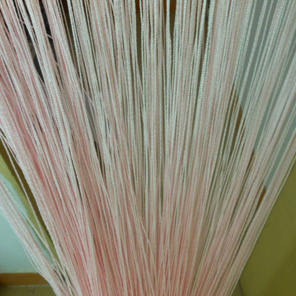 100cm x 200cm Pink Decorative String Fringe Door Curtain - Room Divider, Window Screen Panel for Boho Bedroom, Living Room & Nursery Decor
