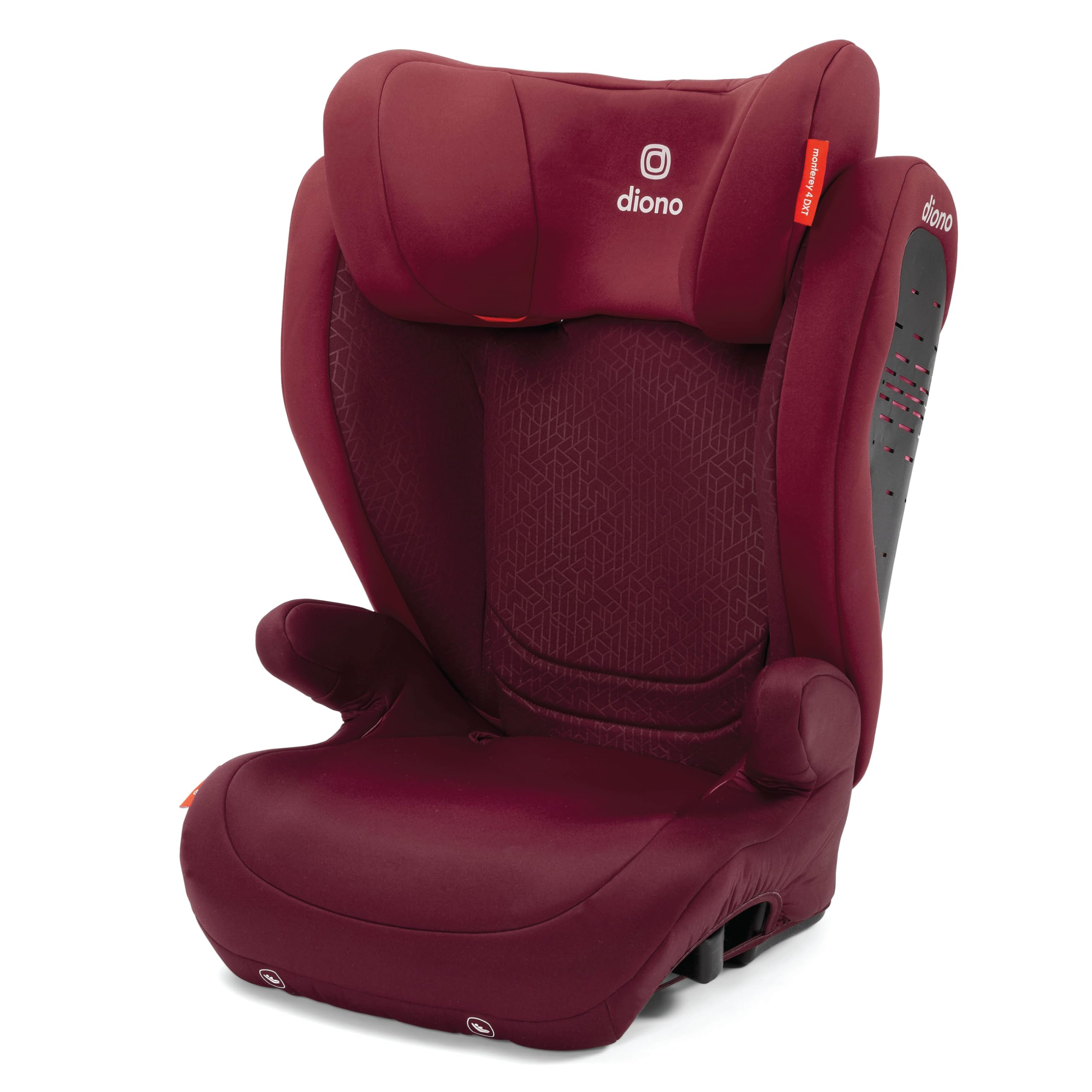 Diono Monterey 4DXT Latch 2-in-1 High Back Booster Car Seat - Expandable Height & Width, Advanced Side Impact Protection, 8 Years of Use, Plum - Perfect for School Drop-offs & Family Road Trips