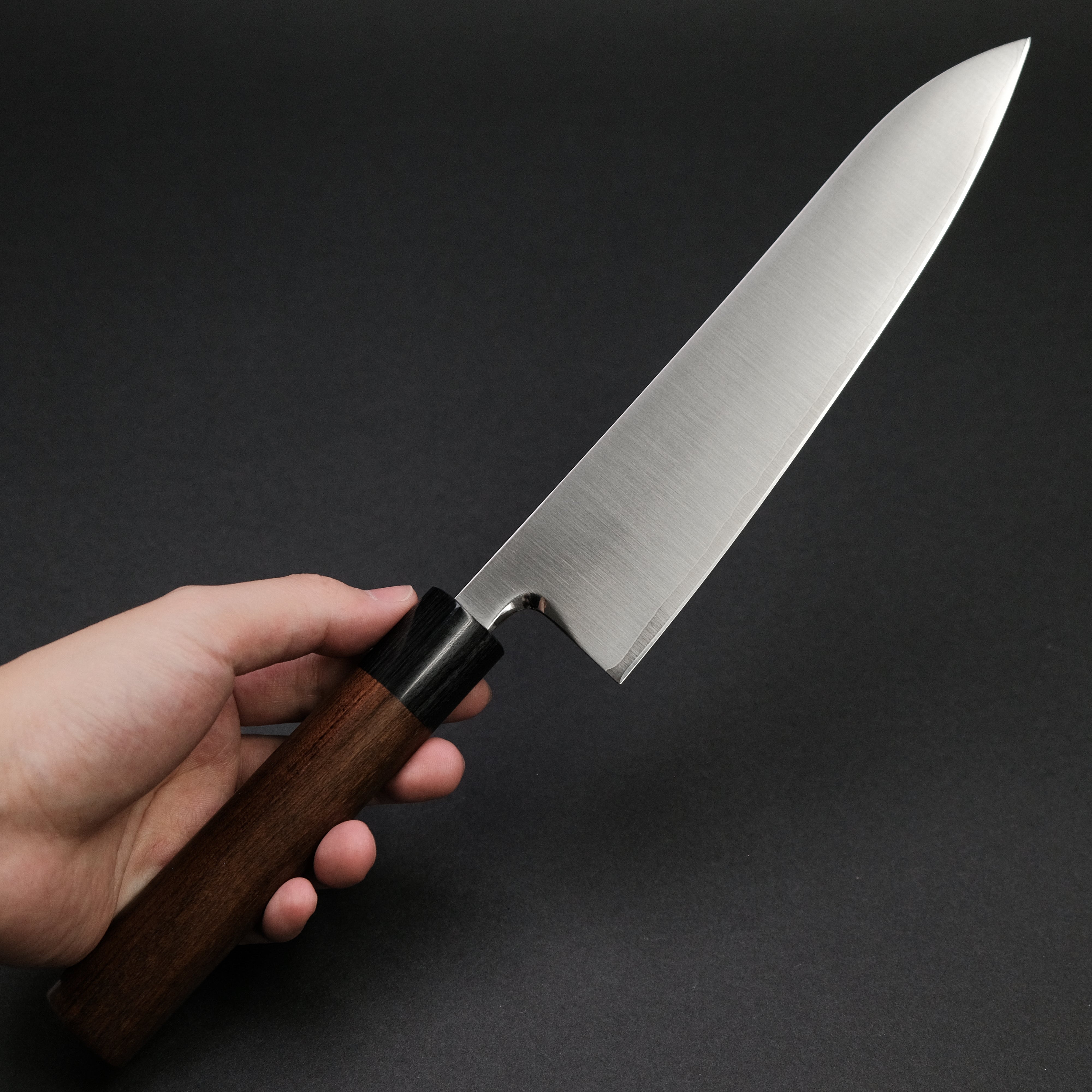 Premium Akifusa Powder Metal Steel Gyuto Chef Knife 210mm - Japanese High-Carbon Stainless Steel Blade with Ergonomic Ebony Wood Handle - Perfect for Sushi, Meat Slicing & Professional Kitchen Use