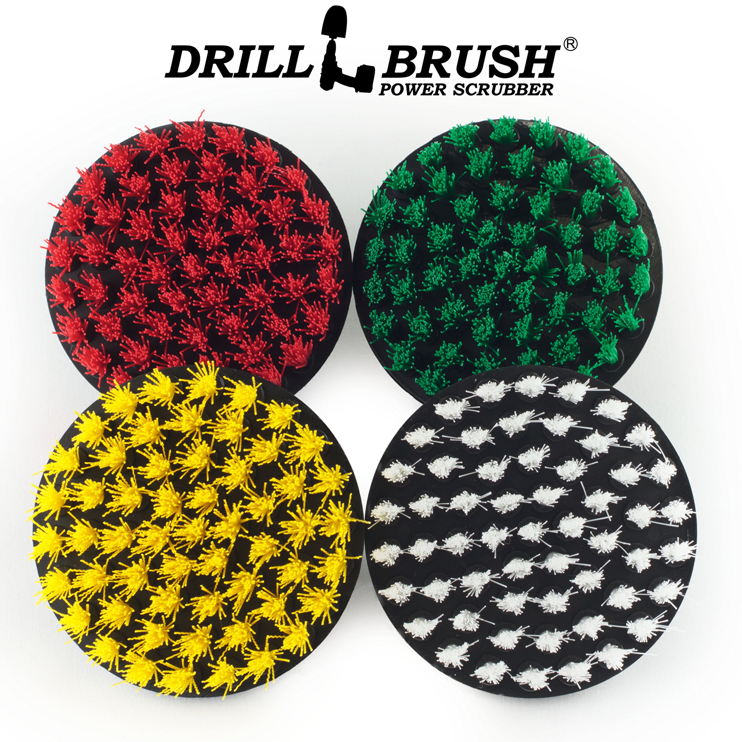 Drill Brush Cleaning Kit - Power Scrubber Set for Shower, Tile, Bathtub, Kitchen & Oven - Heavy Duty Drill Brush Attachments for Deep Cleaning - Perfect for Bathroom, Kitchen & Outdoor Bird Bath Maintenance