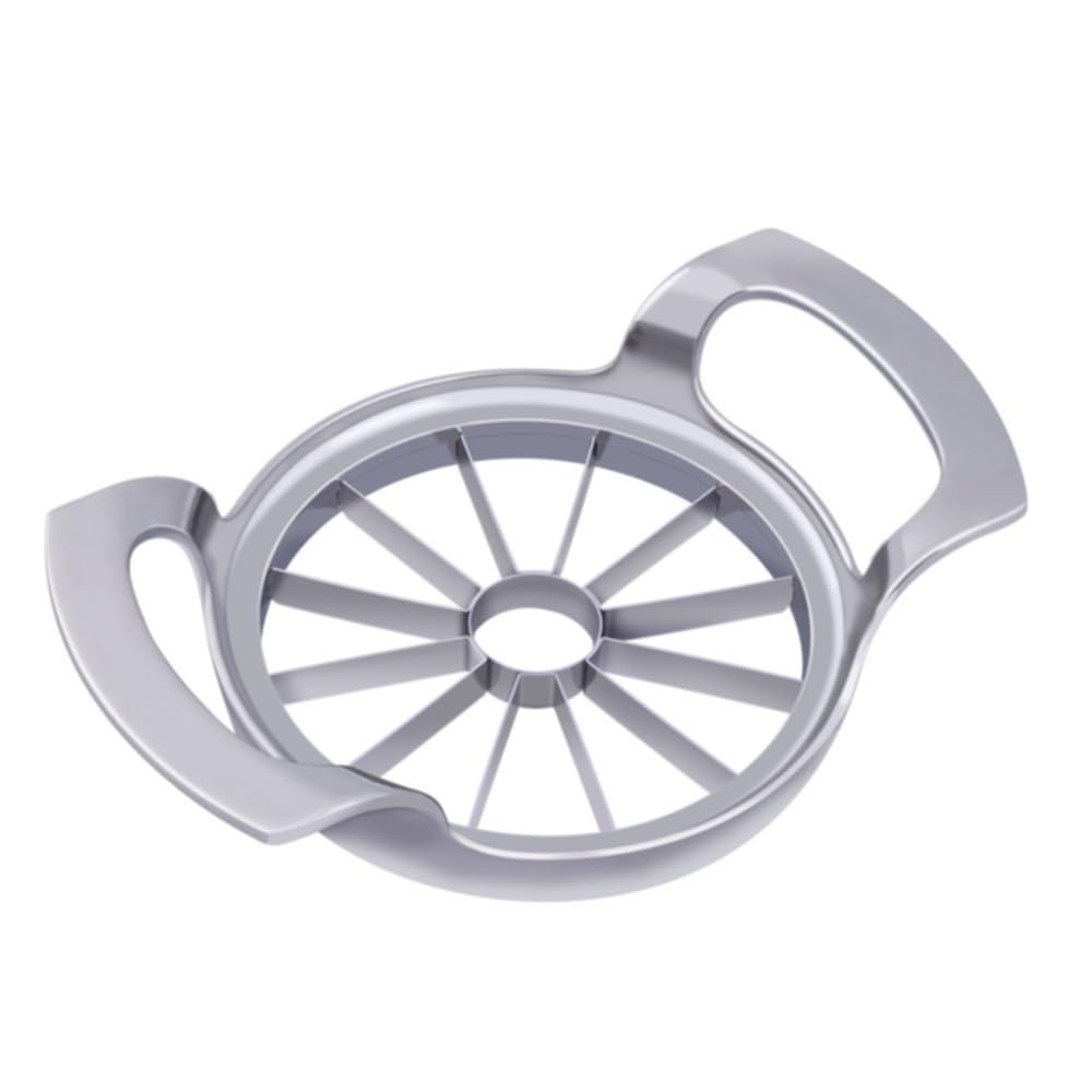 Upgraded 12-Blade Stainless Steel Apple Slicer Corer and Divider - Perfect for Slicing 4-Inch Apples - Ideal for Fruit Salads, Baking, and Kids' Snack Prep