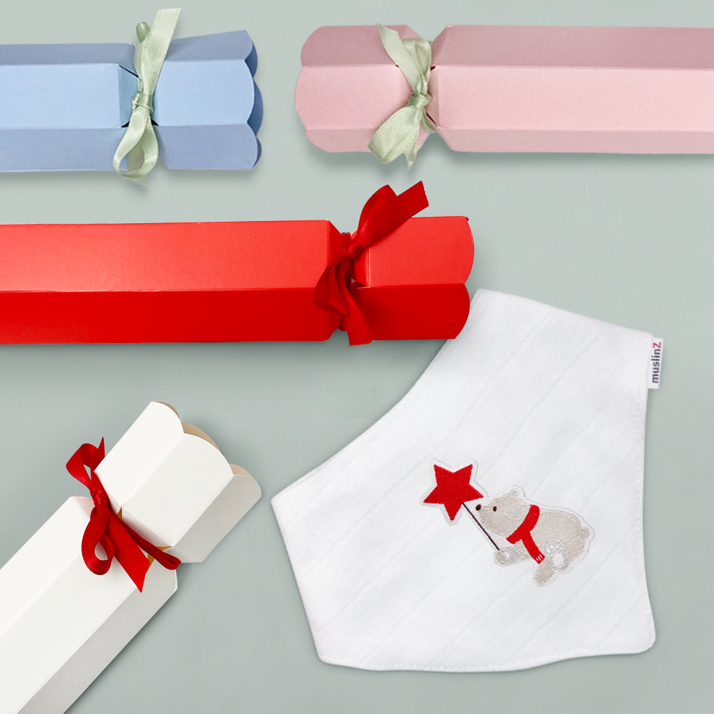 Baby's First Christmas Teddy Bear Bib - Soft & Adorable for Holiday Photos & Mealtime - Perfect Gift for Newborns & Infants
