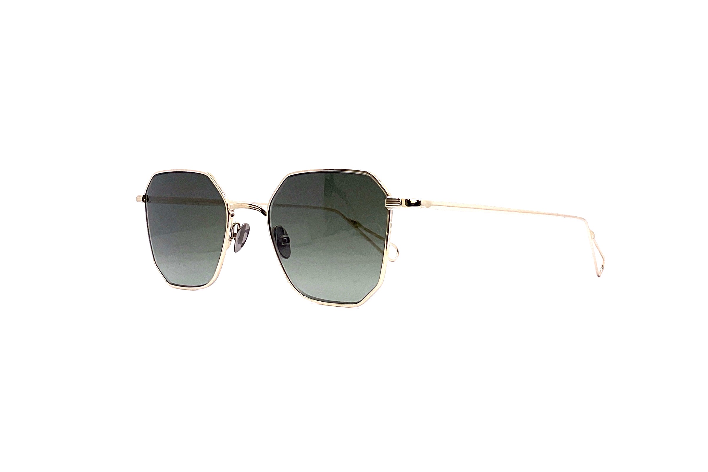 Ahlem Couronnes Sun Sunglasses - Grey Gold Frame with UV Protection - Stylish & Lightweight for Outdoor Activities, Travel & Fashion