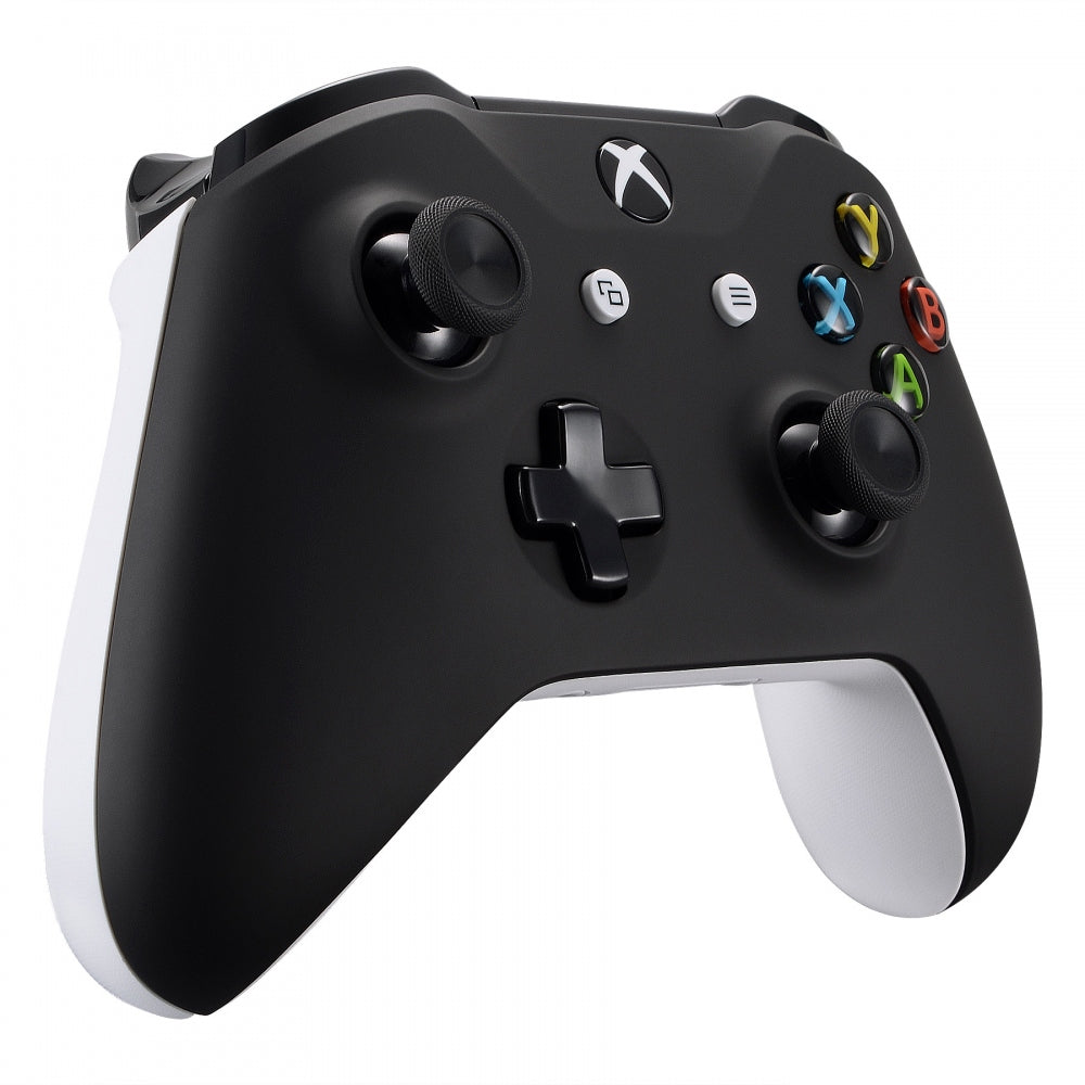 eXtremeRate Soft Touch Grip Black Front Housing Shell Faceplate for Microsoft Xbox One X & One S Controller - Replacement Cover for Enhanced Gaming Comfort - Perfect for Competitive Gaming & Long Play Sessions