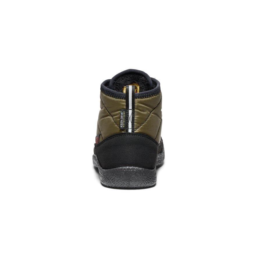 Big Kids' Howser II Waterproof Chukka Boots - Dark Olive/Gold Flame | Waterproof Hiking & Outdoor Adventure Shoes for Boys & Girls