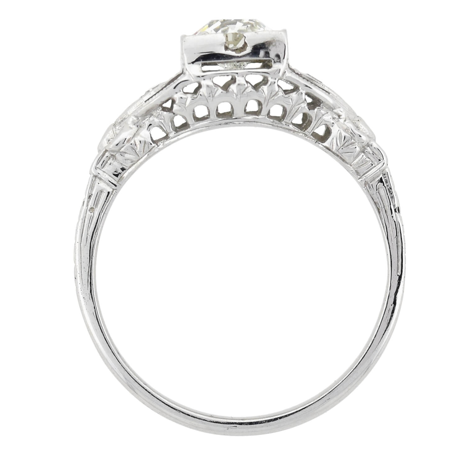 Art Deco 14kt Gold Diamond Engagement Ring 0.75ct - Vintage Inspired Wedding Band for Women, Perfect Proposal Gift & Anniversary Jewelry
