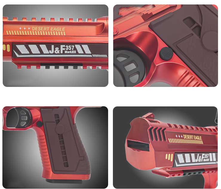 JF Desert Eagle Toy Gun - Electric Foam Disc Blaster for Kids & Adults - Outdoor Nerf Battle Game & Target Shooting Fun - Safe Foam Dart Blaster Pistol for Backyard Play & Party Activities
