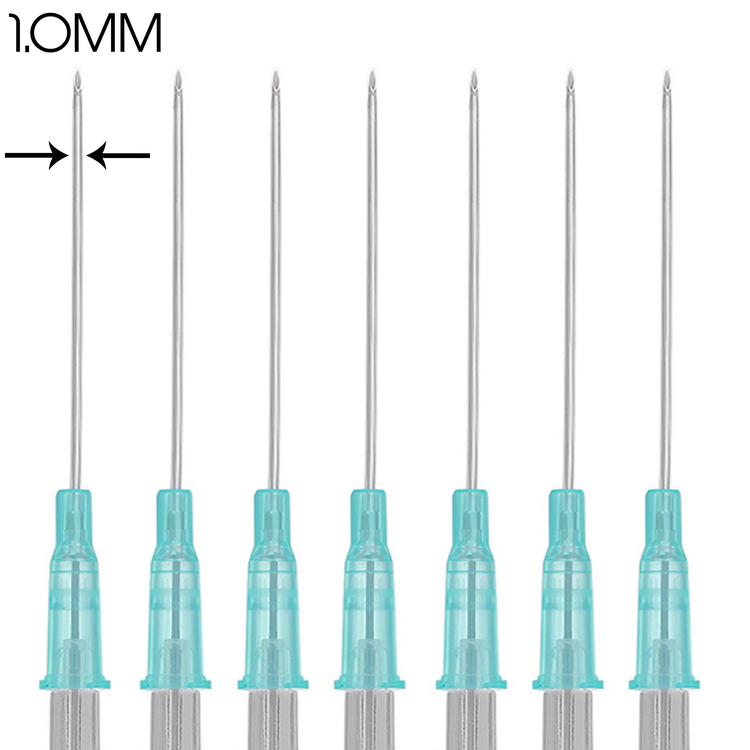 Aokbean 18G Gauge Disposable Body Piercing Needles - 50 pcs Professional IV Catheter Needles for Nose, Ear & Lip Piercing | Tattoo & Body Art Supplies | Perfect for Professional Studios & Home Use