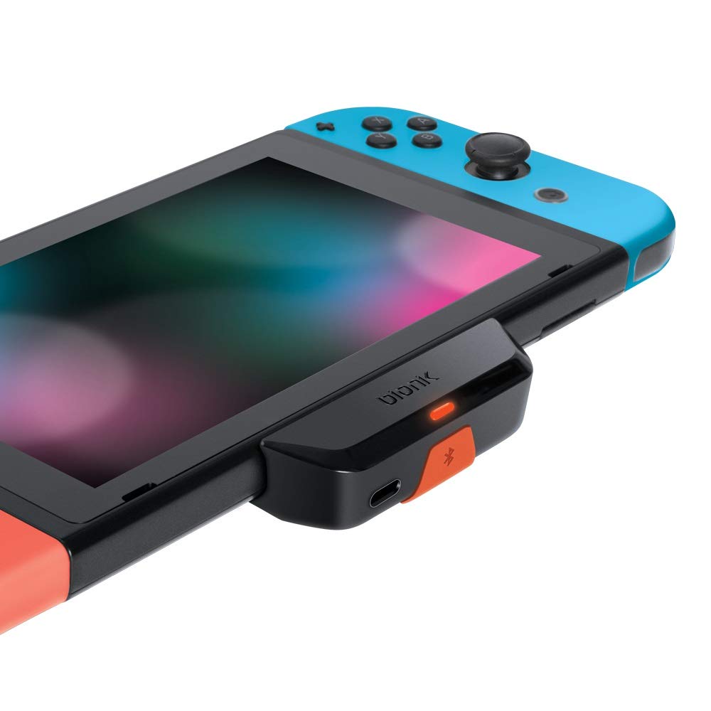 Bionik BT Audio Sync Wireless Bluetooth Adapter for Nintendo Switch - Compatible with AirPods, Beats by Dre & More | Dual Headset Connection, USB-C Charging Port | Perfect for Gaming, Travel & Hands-Free Calls