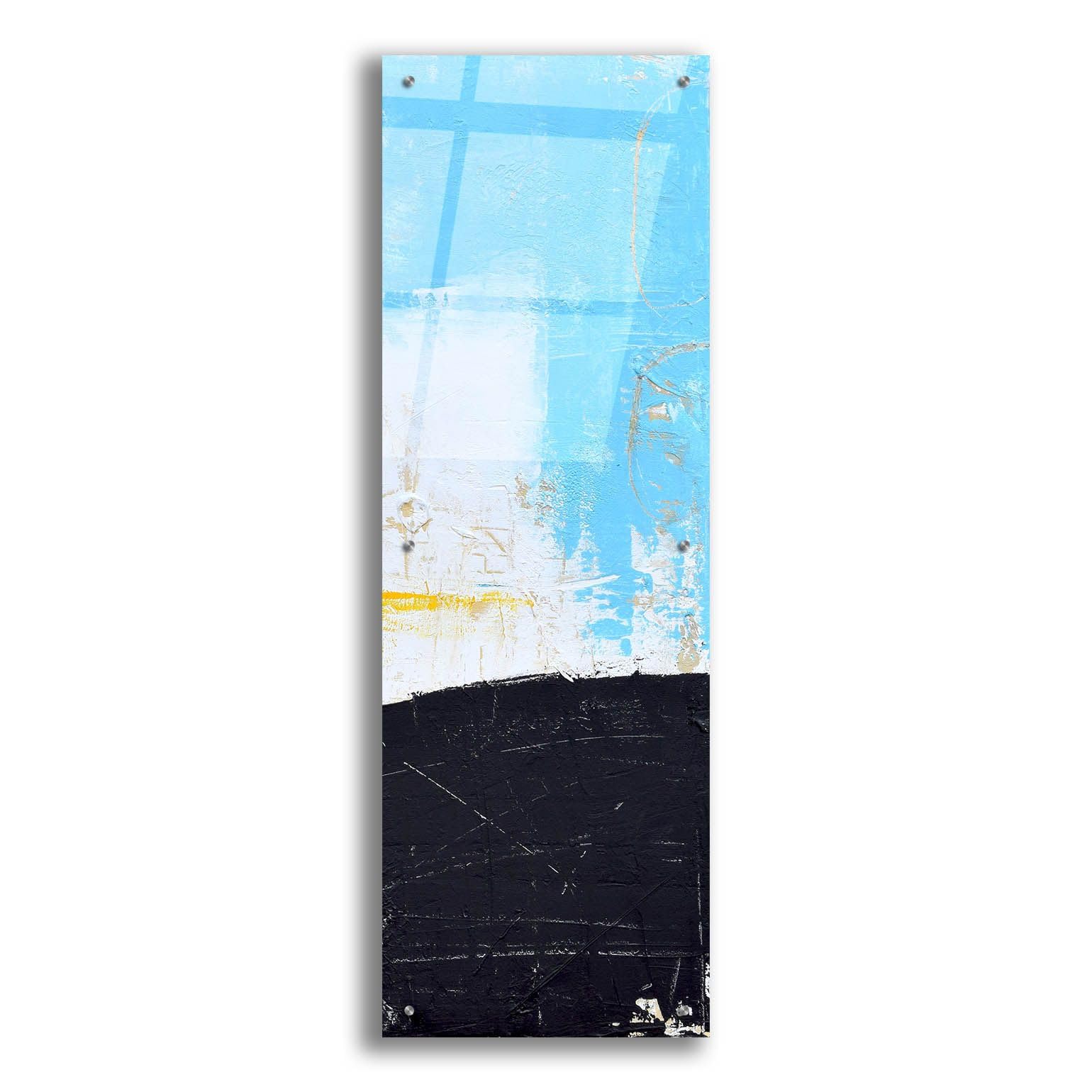 Epic Art 'Distance II' by Erin Ashley - Acrylic Glass Wall Art, 16x48 Inches - Modern Abstract Painting for Living Room, Bedroom & Office Decor