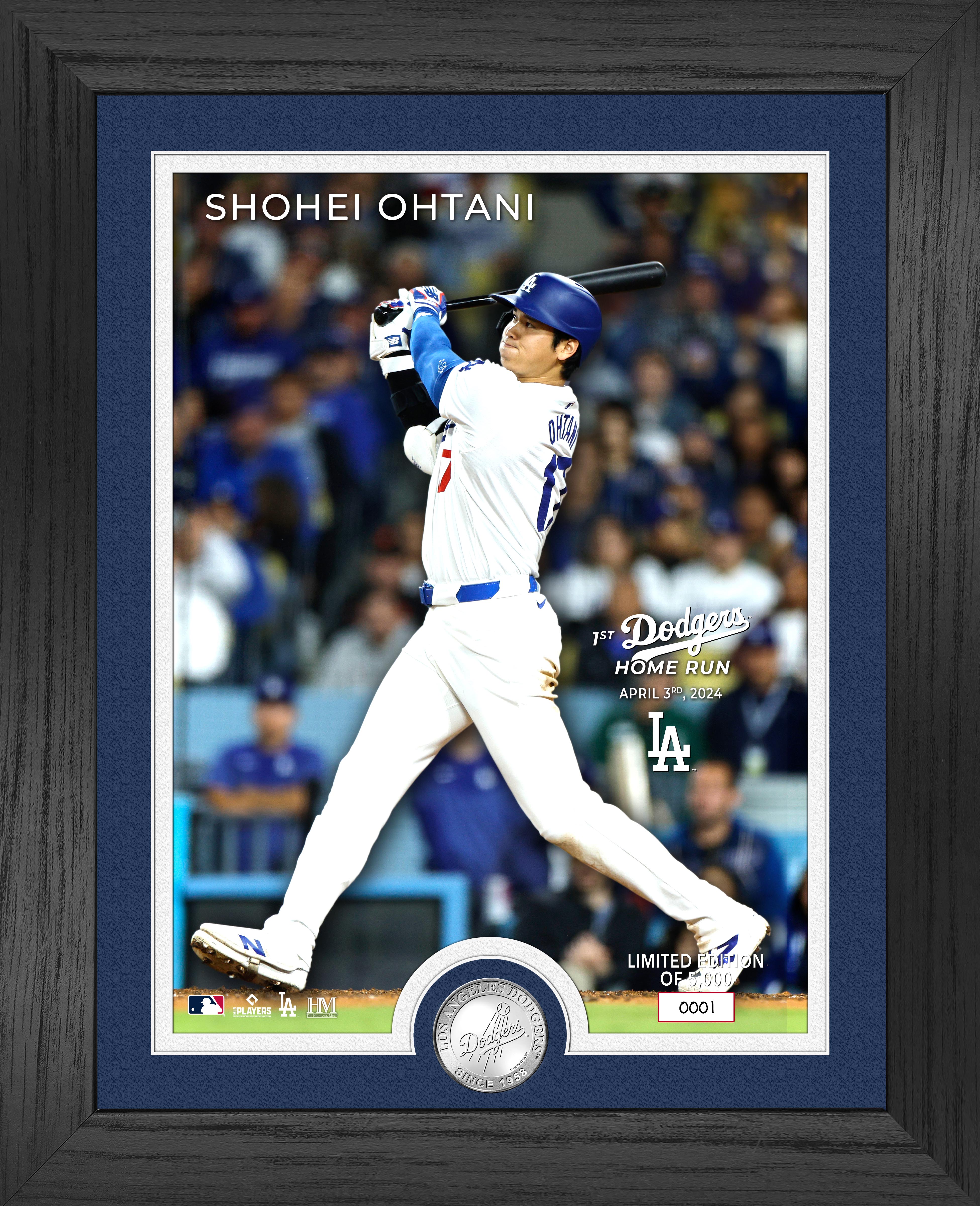 Shohei Ohtani Los Angeles Dodgers 1st Home Run Commemorative Silver Coin - Limited Edition Collectible Baseball Memorabilia for Fans and Sports Collectors - Perfect for Display Cases, Man Caves, and Gift Giving