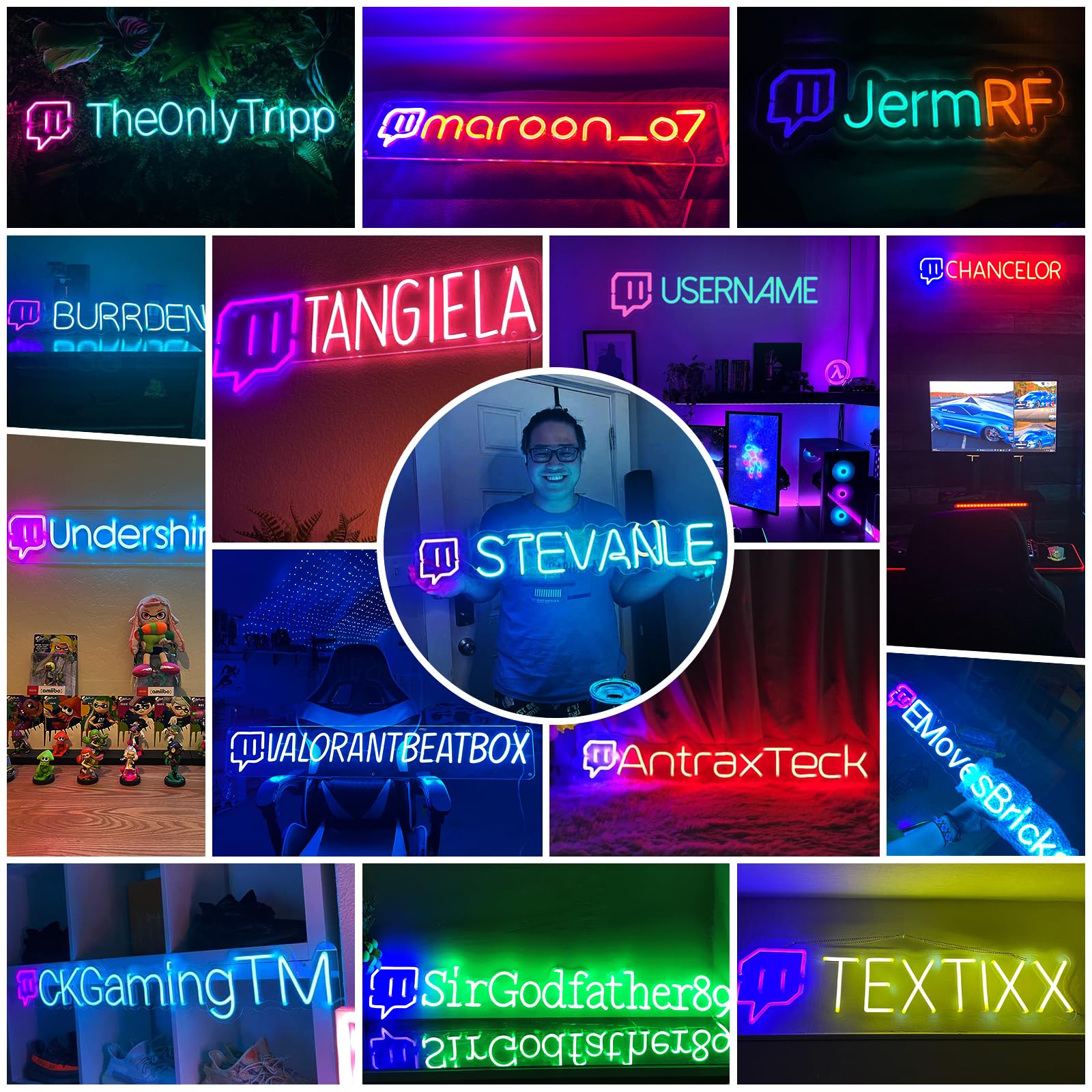 Custom Twitch Username Neon Signs - 50