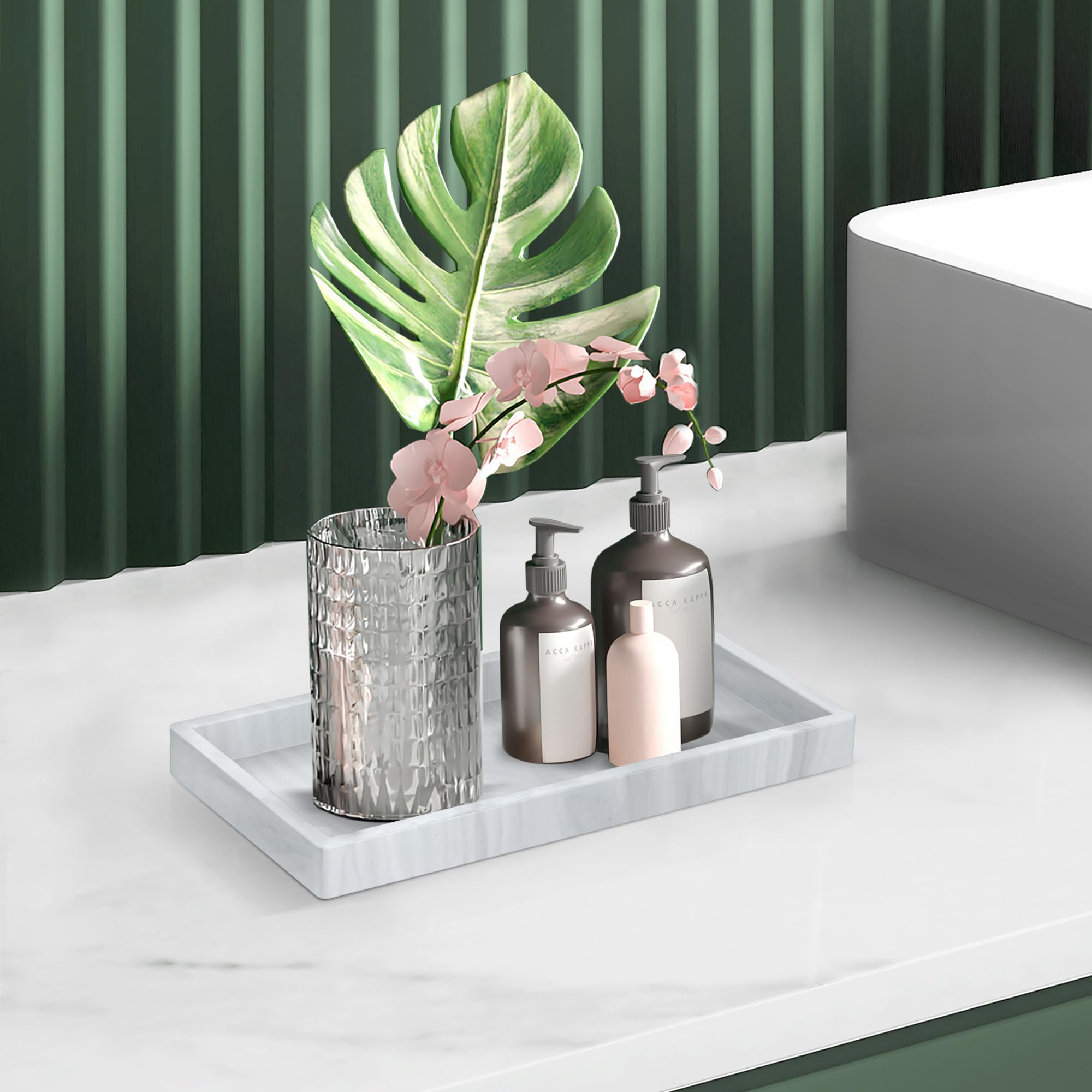 Premium Shatterproof Silicone Bathroom Tray (7.8